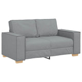 2 Piece Sofa Set with Cushions Light Grey Fabric - Top-Down View