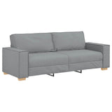 2 Piece Sofa Set with Cushions Light Grey Fabric - 45-Degree Angle