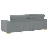 2 Piece Sofa Set with Cushions Light Grey Fabric - Close-Up Angle
