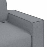 2 Piece Sofa Set with Cushions Light Grey Fabric - Low Angle