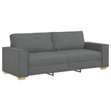 2 Piece Sofa Set with Cushions Dark Grey Fabric - 45-Degree Angle