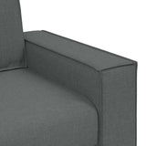 2 Piece Sofa Set with Cushions Dark Grey Fabric - Low Angle