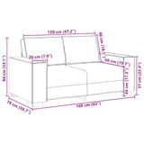 2 Piece Sofa Set with Cushions Dark Grey Fabric - Extra Image