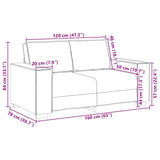 2 Piece Sofa Set with Cushions Black Fabric - Extra Image