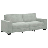 2 Piece Sofa Set with Cushions Light Grey Velvet - 45-Degree Angle