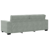 2 Piece Sofa Set with Cushions Light Grey Velvet - Close-Up Angle