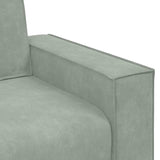 2 Piece Sofa Set with Cushions Light Grey Velvet - Low Angle