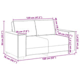 2 Piece Sofa Set with Cushions Light Grey Velvet - Extra Image