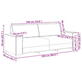 2 Piece Sofa Set with Cushions Light Grey Velvet - Extra Image