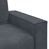 2 Piece Sofa Set with Cushions Dark Grey Velvet - Low Angle