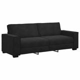 2 Piece Sofa Set with Cushions Black Velvet - 45-Degree Angle