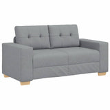 2 Piece Sofa Set with Cushions Light Grey Fabric - Top-Down View