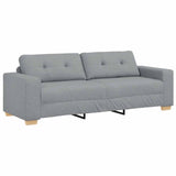 2 Piece Sofa Set with Cushions Light Grey Fabric - 45-Degree Angle