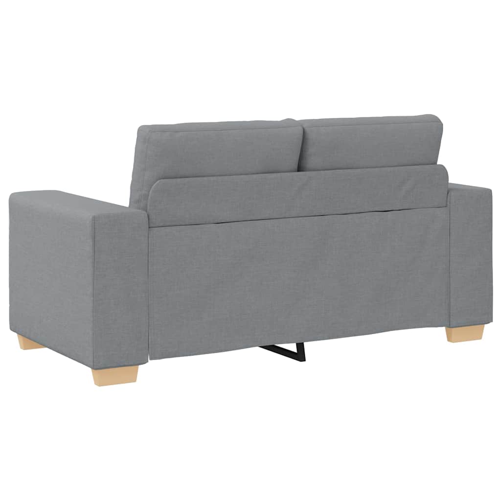 2 Piece Sofa Set with Cushions Light Grey Fabric