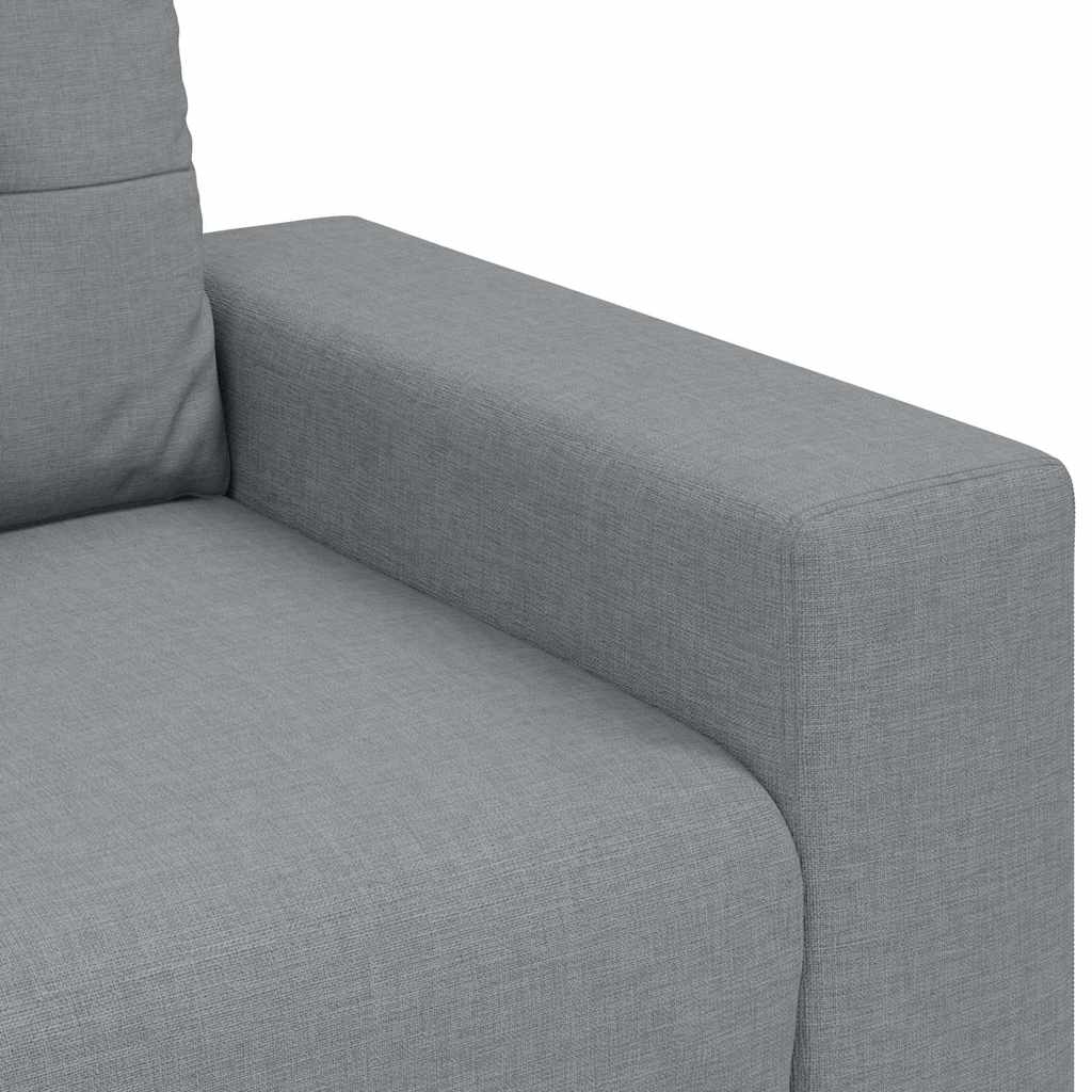 2 Piece Sofa Set with Cushions Light Grey Fabric
