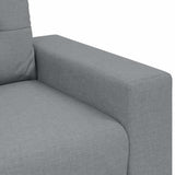 2 Piece Sofa Set with Cushions Light Grey Fabric - Low Angle