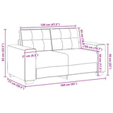 2 Piece Sofa Set with Cushions Light Grey Fabric
