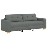 2 Piece Sofa Set with Cushions Dark Grey Fabric - 45-Degree Angle
