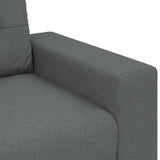 2 Piece Sofa Set with Cushions Dark Grey Fabric - Low Angle
