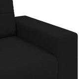 2 Piece Sofa Set with Cushions Black Fabric - Low Angle