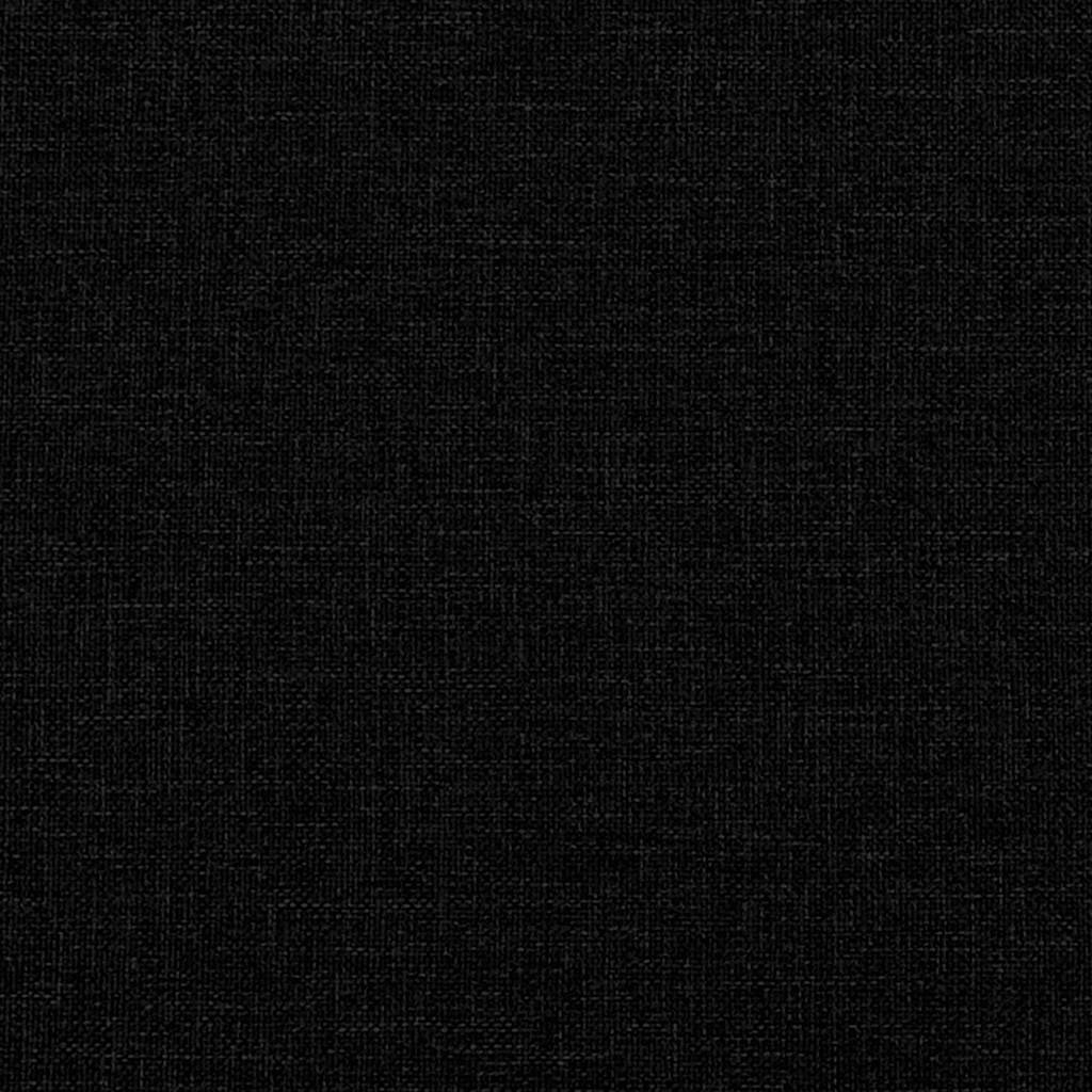 2 Piece Sofa Set with Cushions Black Fabric