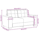 2 Piece Sofa Set with Cushions Black Fabric - Extra Image