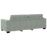 2 Piece Sofa Set with Cushions Light Grey Velvet - Close-Up Angle