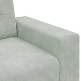 2 Piece Sofa Set with Cushions Light Grey Velvet - Low Angle