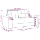2 Piece Sofa Set with Cushions Light Grey Velvet - Extra Image