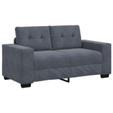 2 Piece Sofa Set with Cushions Dark Grey Velvet - Top-Down View