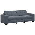 2 Piece Sofa Set with Cushions Dark Grey Velvet