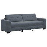 2 Piece Sofa Set with Cushions Dark Grey Velvet - 45-Degree Angle