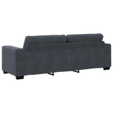 2 Piece Sofa Set with Cushions Dark Grey Velvet - Close-Up Angle