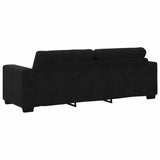 2 Piece Sofa Set with Cushions Black Velvet - Close-Up Angle
