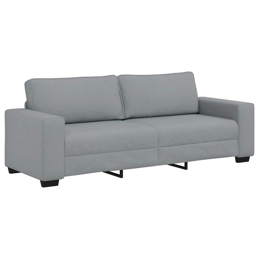 2 Piece Sofa Set with Cushions Light Grey Fabric