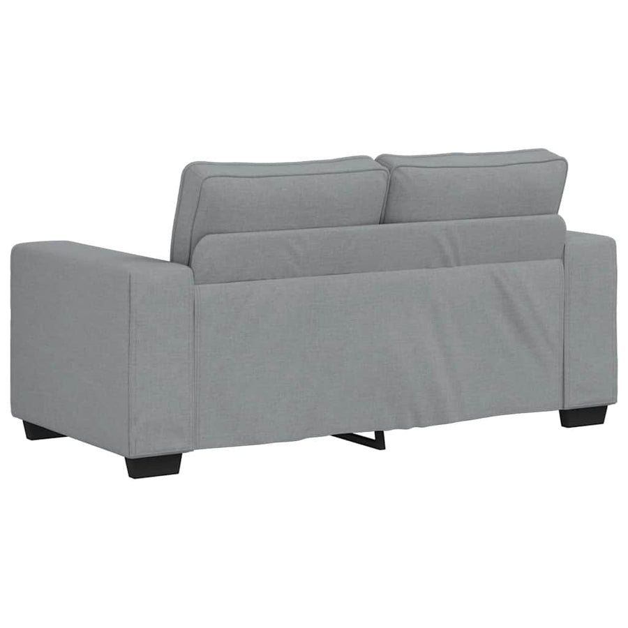 2 Piece Sofa Set with Cushions Light Grey Fabric