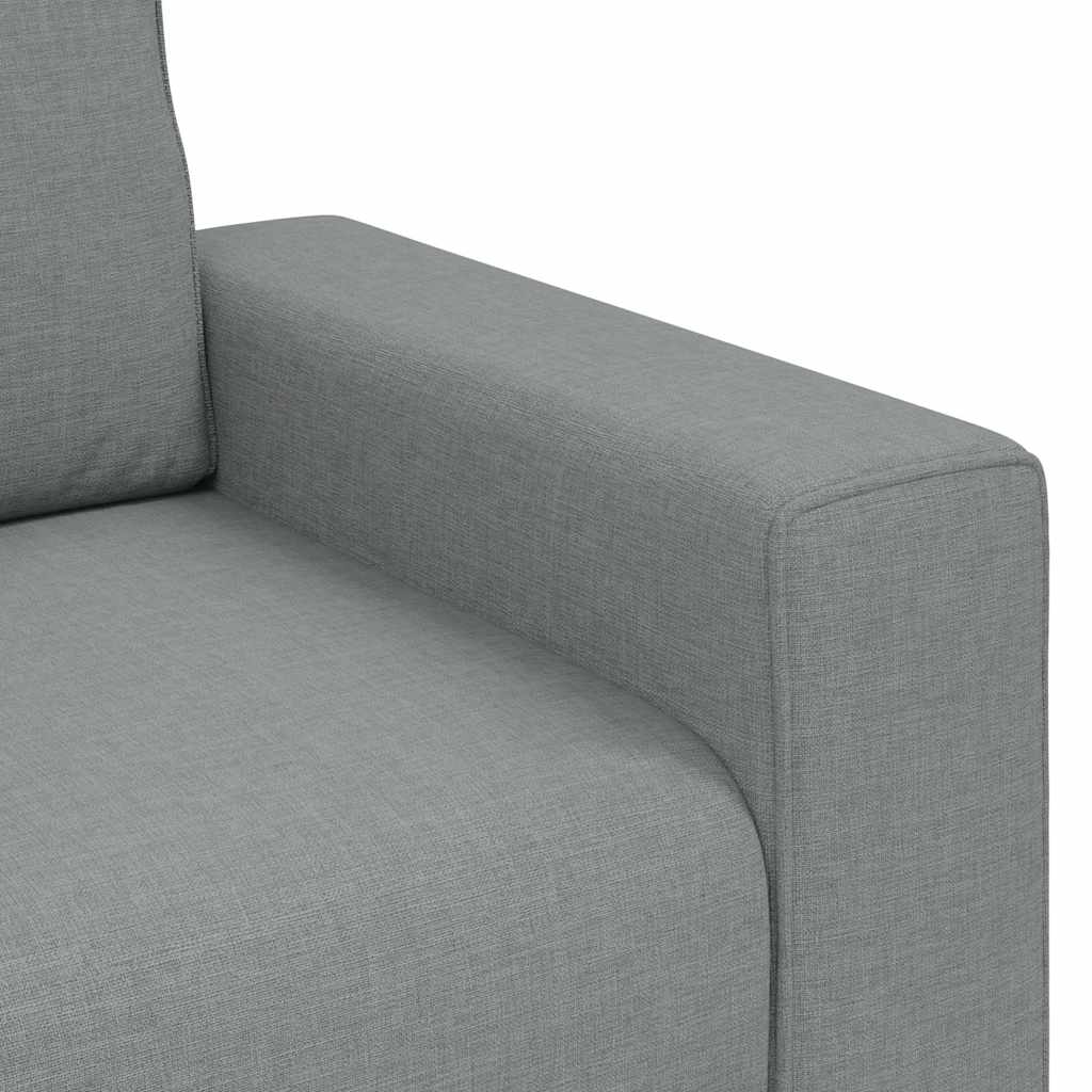 2 Piece Sofa Set with Cushions Light Grey Fabric