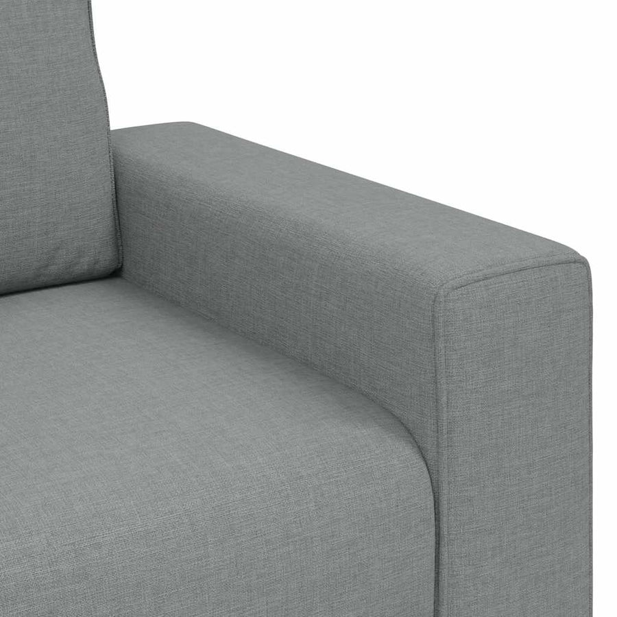 2 Piece Sofa Set with Cushions Light Grey Fabric