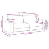 2 Piece Sofa Set with Cushions Light Grey Fabric - Extra Image