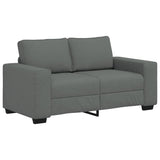2 Piece Sofa Set with Cushions Dark Grey Fabric - Top-Down View