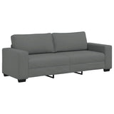 2 Piece Sofa Set with Cushions Dark Grey Fabric - 45-Degree Angle