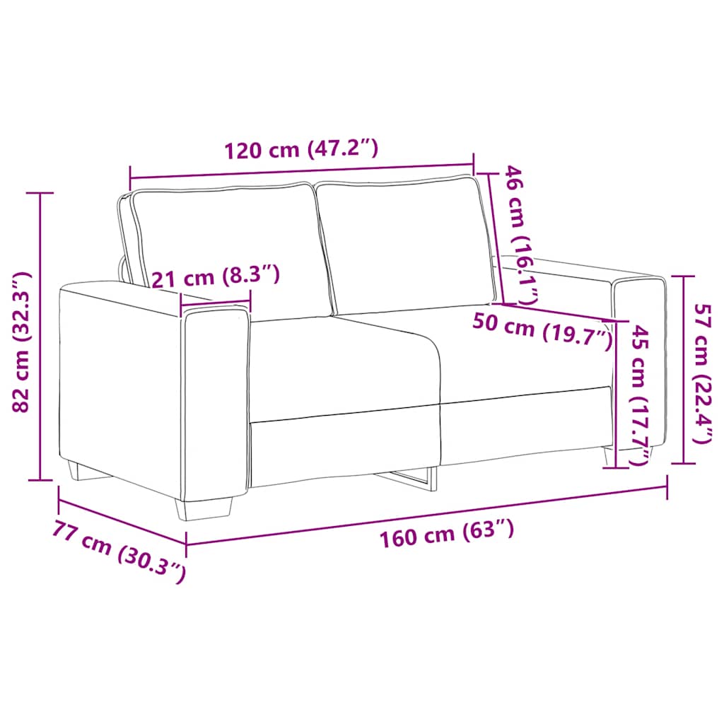 2 Piece Sofa Set with Cushions Dark Grey Fabric