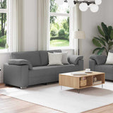 Sofa Set 2 pcs Dark grey 219 x 77 x 82 cm Fabric