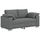 Sofa 2 pcs Dark Grey 219 x 80 x 82 cm Fabric