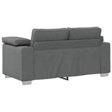 Sofa Set 2 pcs Dark grey 219 x 77 x 82 cm Fabric - Rear View