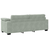 2 Piece Sofa Set with Cushions Light Grey Velvet - Close-Up Angle