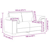2 Piece Sofa Set with Cushions Dark Grey Velvet - Extra Image