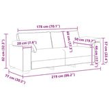 2 Piece Sofa Set with Cushions Dark Grey Velvet - Extra Image