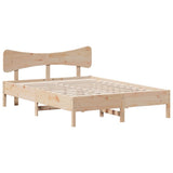 Bed Frame without Mattress 135x190 cm Solid Wood Pine