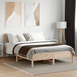 Bed Frame without Mattress 135x190 cm Solid Wood Pine - Side View